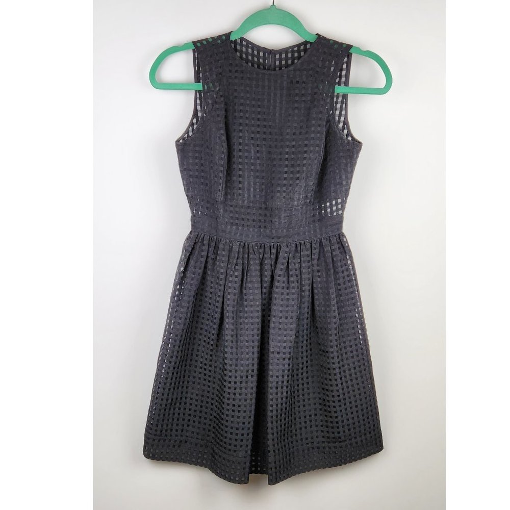 Elizabeth and James Black Sleeveless Heidi Square Eyelet A-Line Dress sz XS?